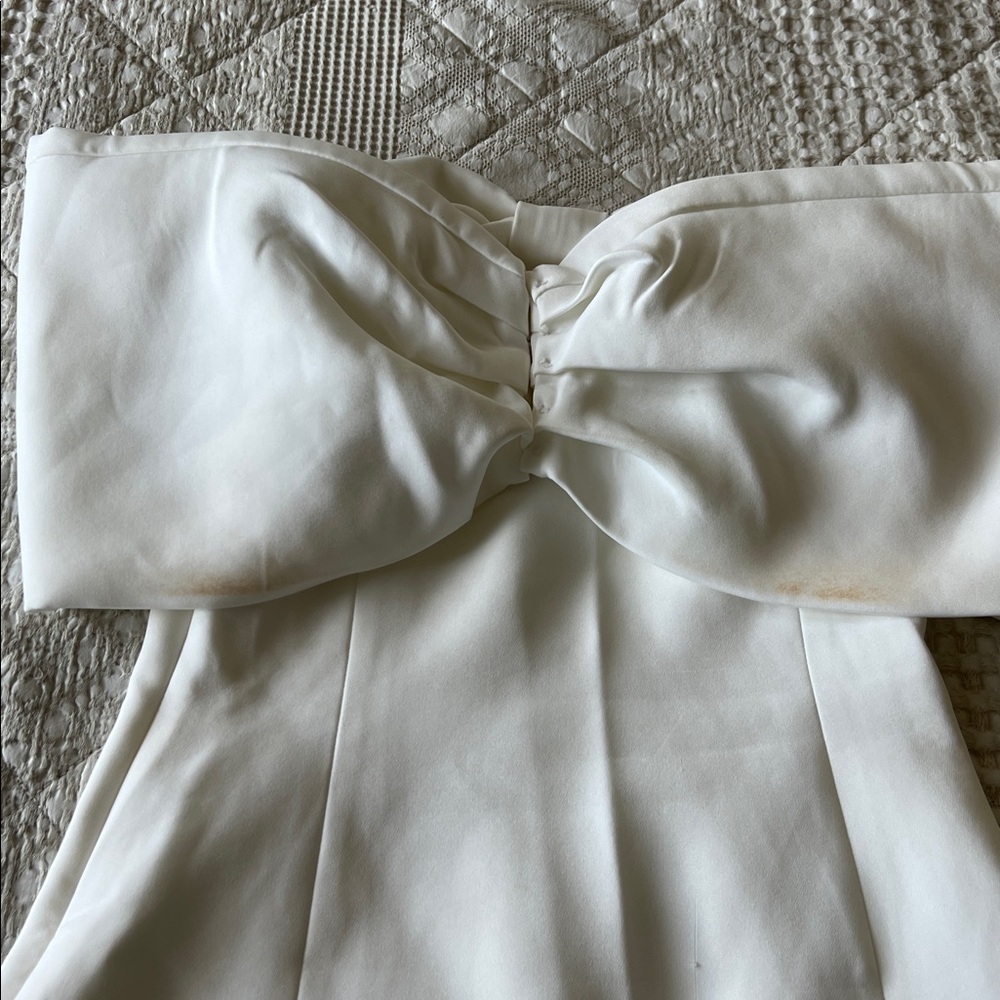 Meshki Gwyneth Off Shoulder Bow Mini Dress - Picture 6 of 11